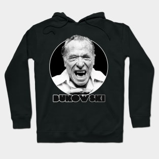 Retro Laughing Charles Bukowski Tribute Hoodie